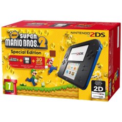 Nintendo 2DS Console and New Super Mario Bros 2 - Black/Blue Pack